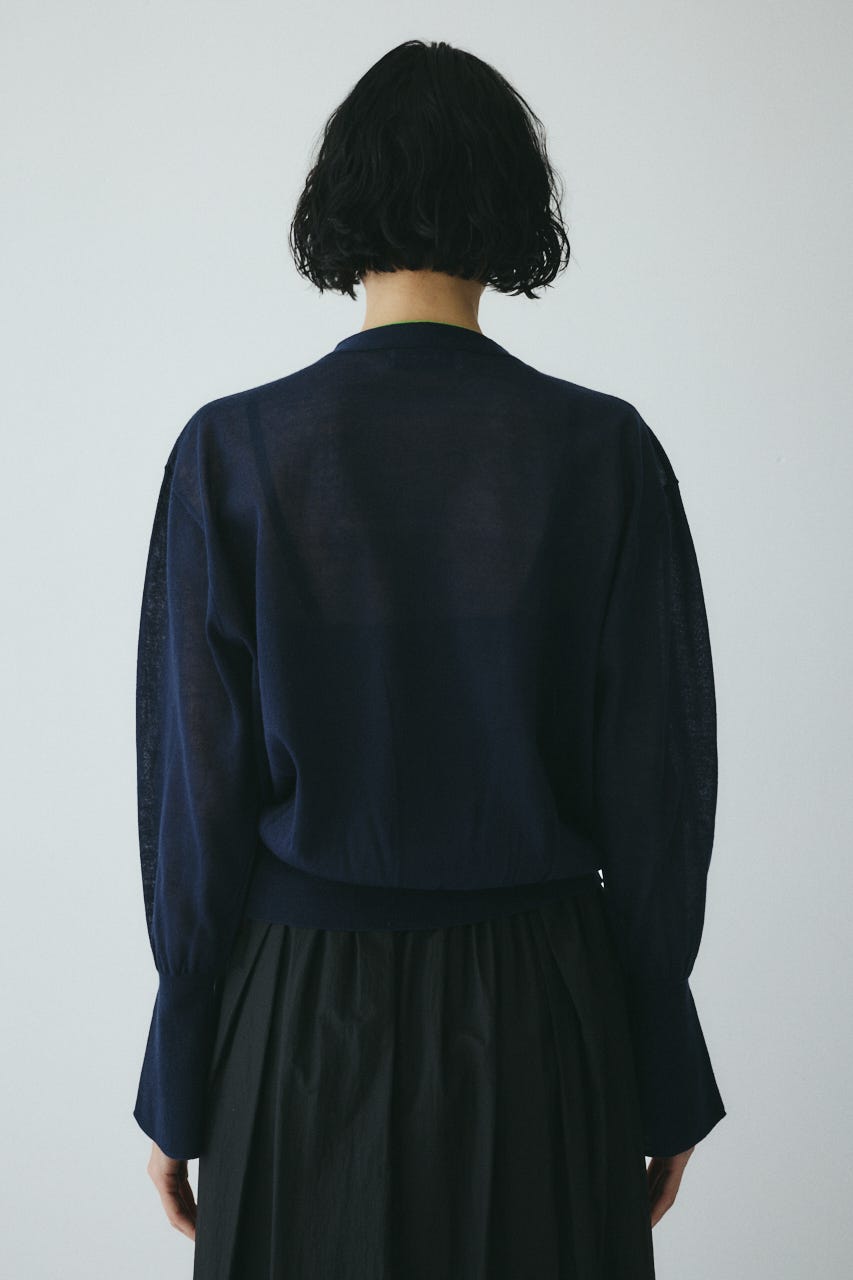 ［予約］Double end cardigan NVY FREE