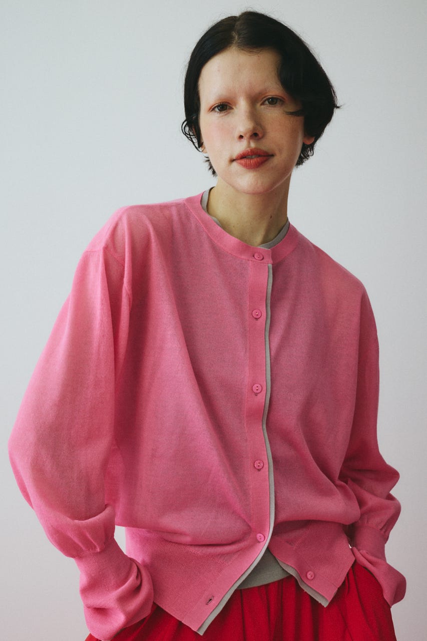 ［予約］Double end cardigan PNK FREE