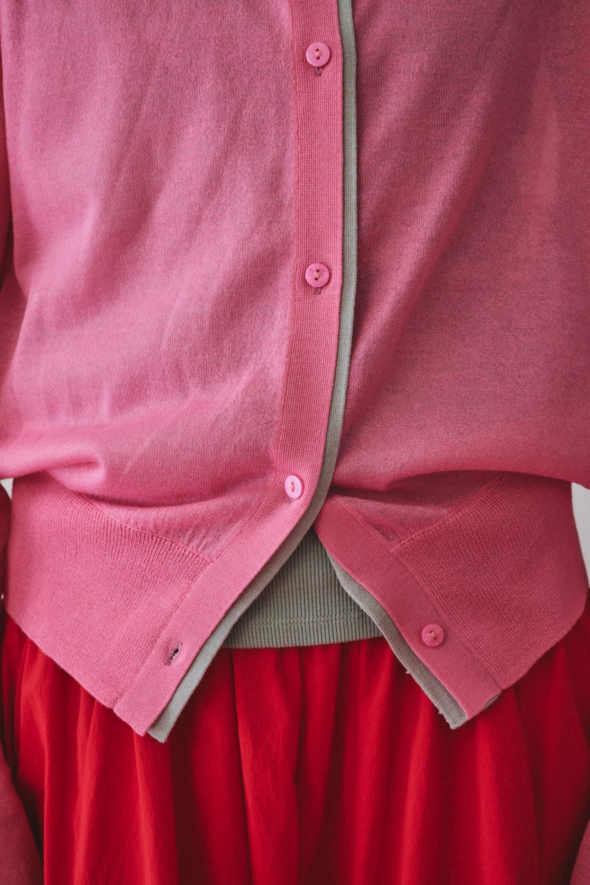 ［予約］Double end cardigan PNK FREE