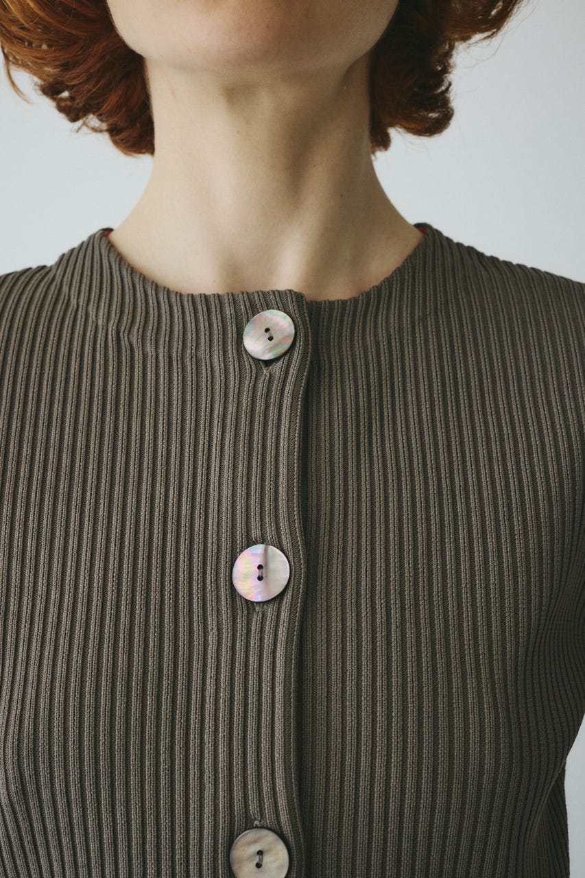 ［予約］Flare hem knit tops GRY FREE