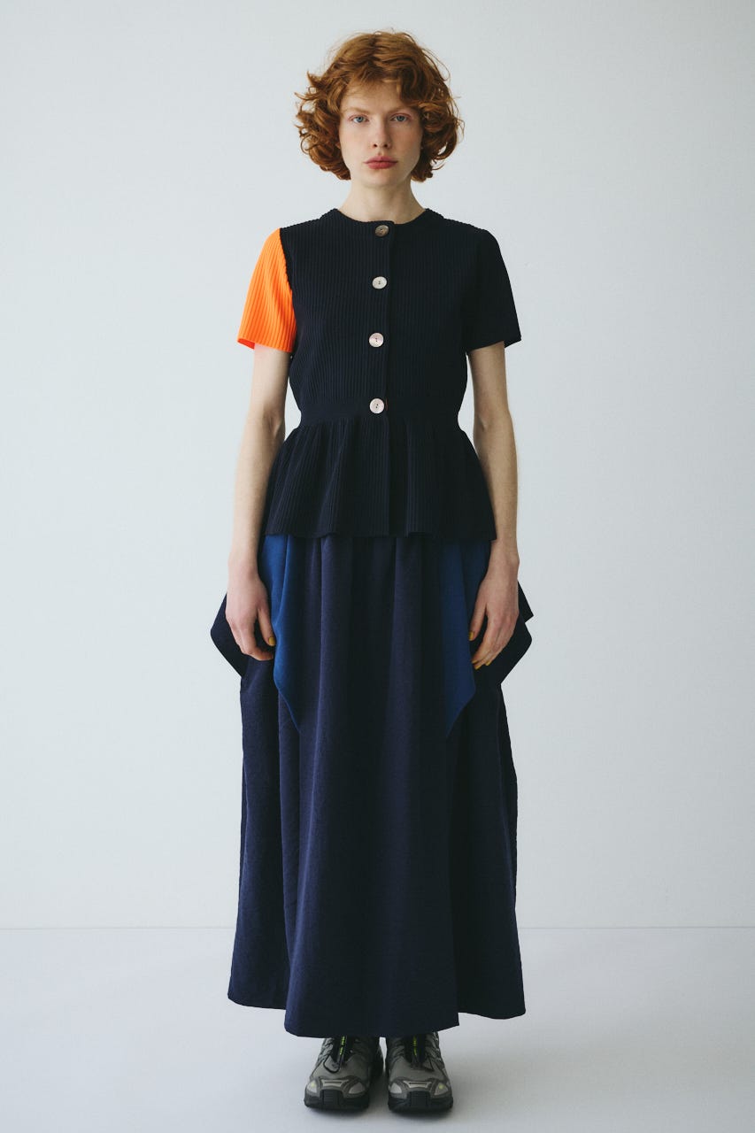 ［予約］Flare hem knit tops NVY FREE