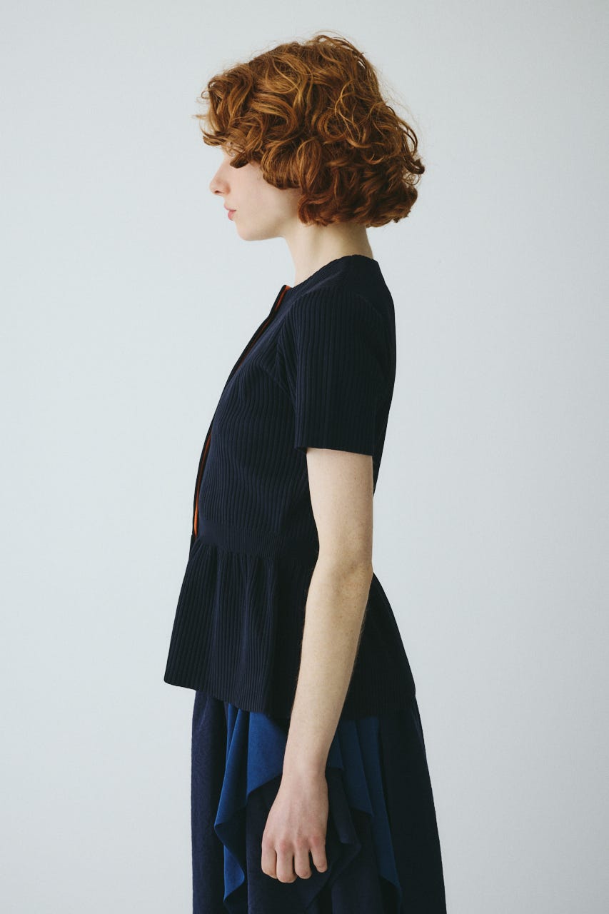 ［予約］Flare hem knit tops NVY FREE