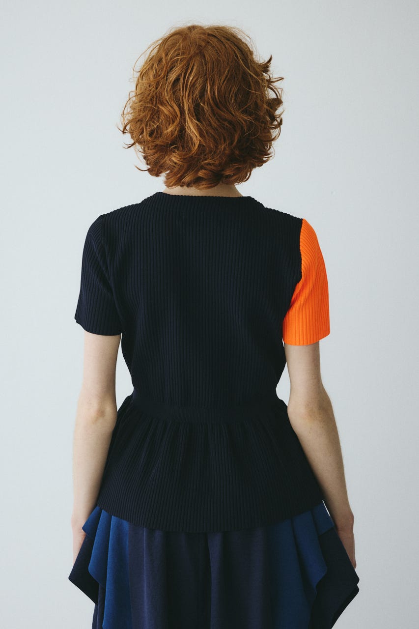 ［予約］Flare hem knit tops NVY FREE