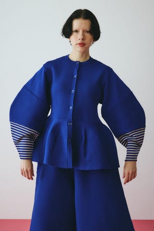 ［予約］Border sleeve knit tops