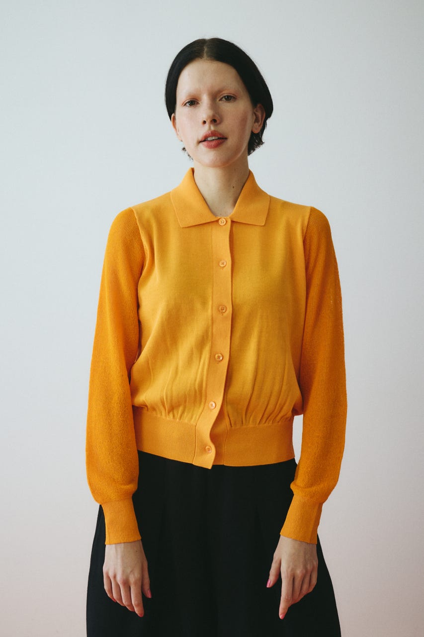 Sheer sleeve cardigan ORG FREE