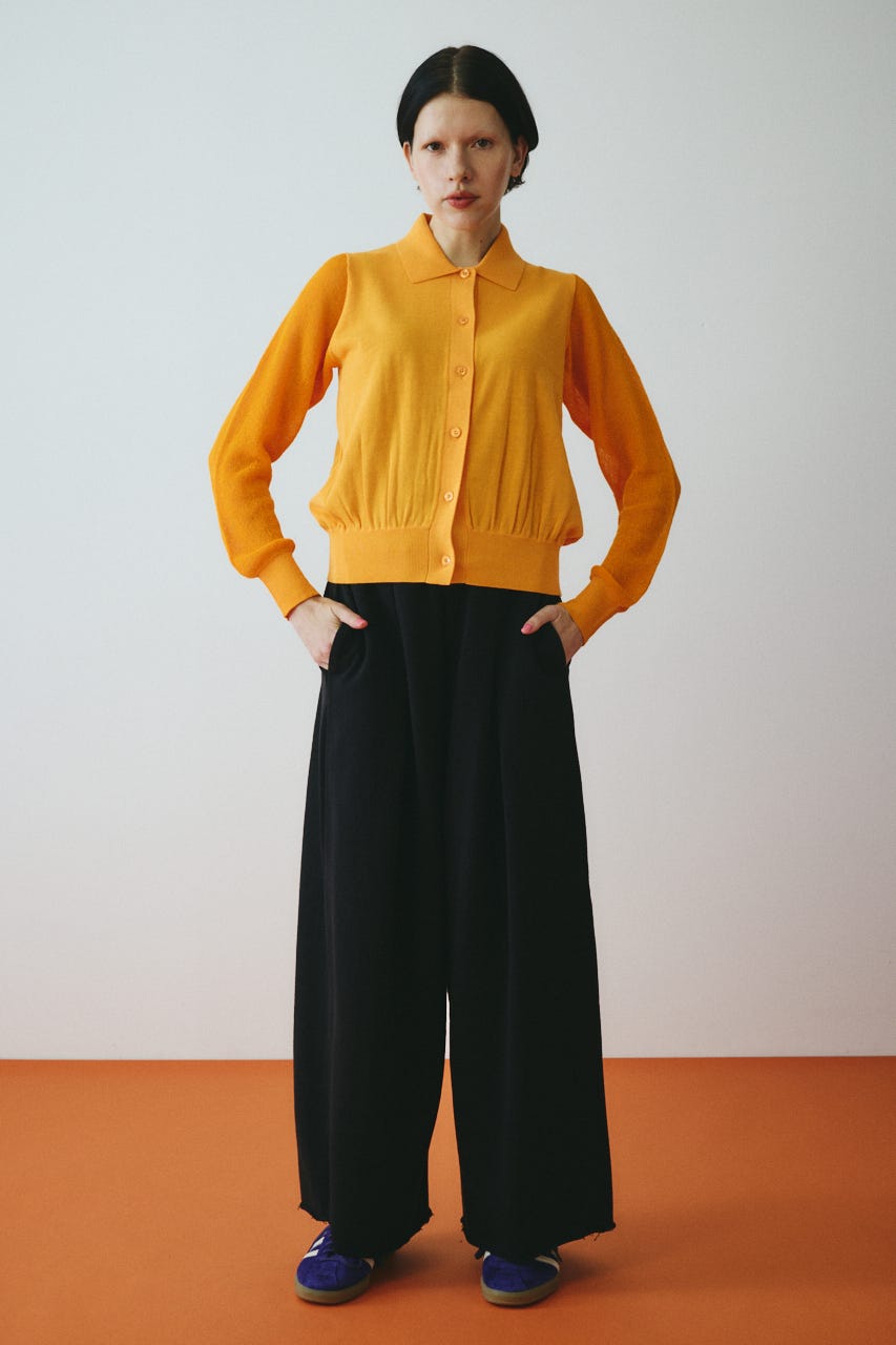 Sheer sleeve cardigan ORG FREE