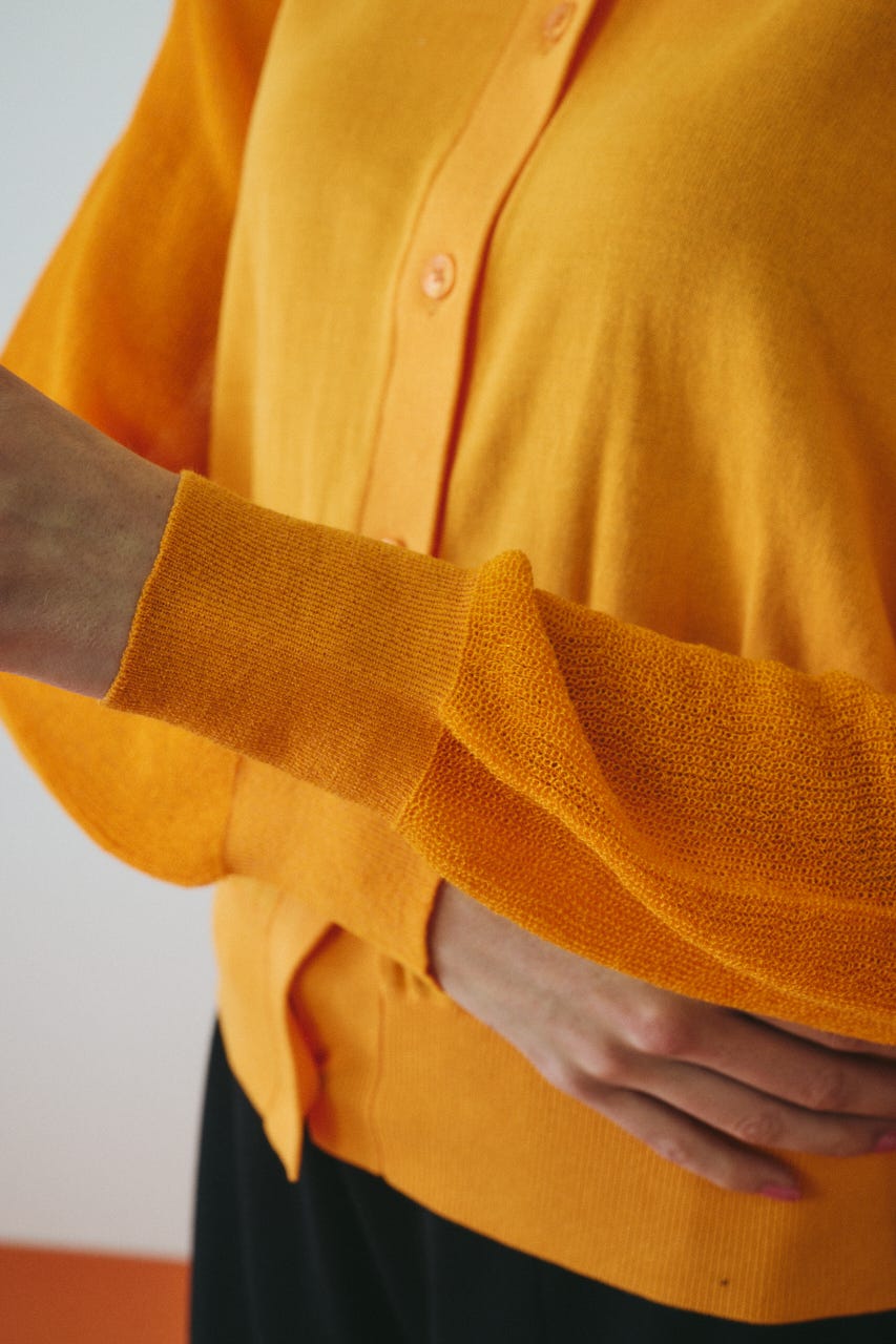 Sheer sleeve cardigan ORG FREE