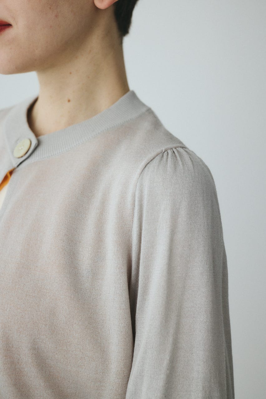 layered knit cardigan GRY FREE