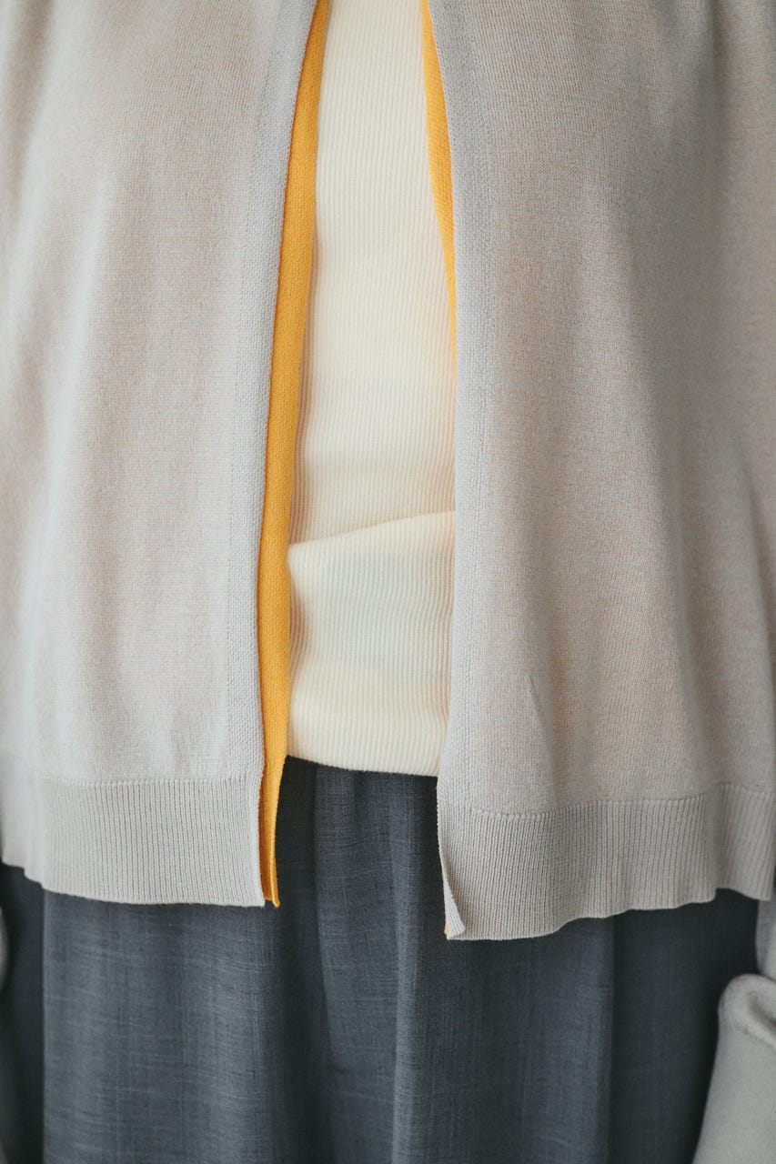 layered knit cardigan GRY FREE