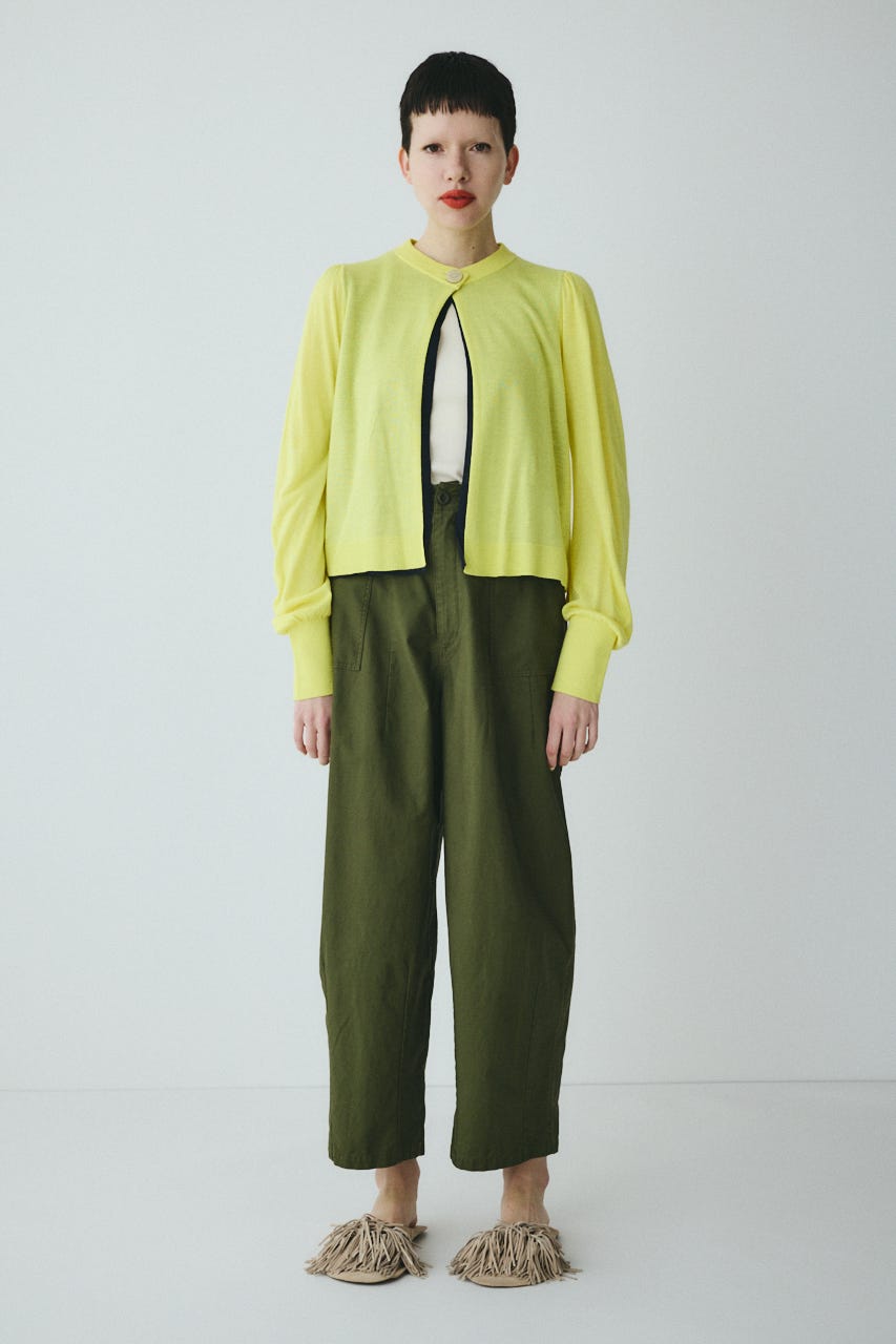 layered knit cardigan YEL FREE