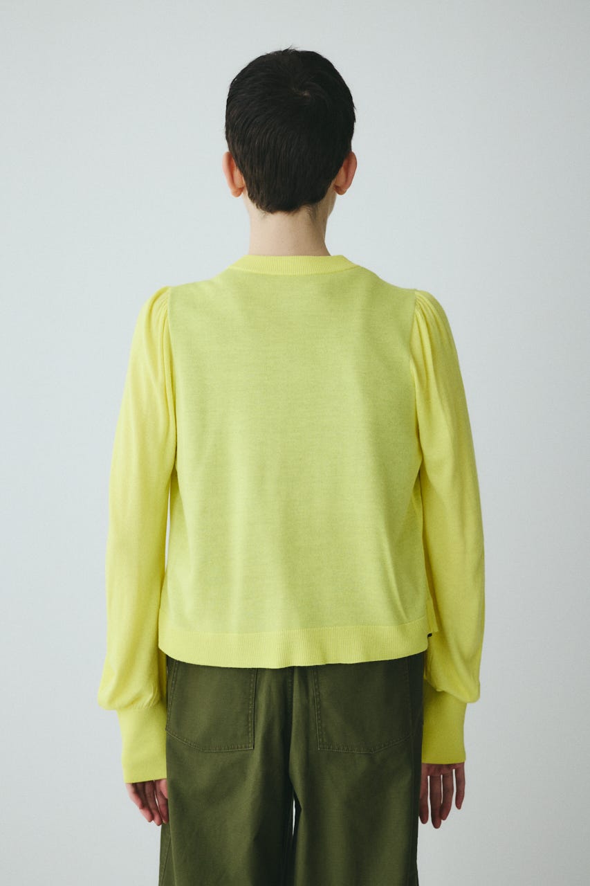 layered knit cardigan YEL FREE