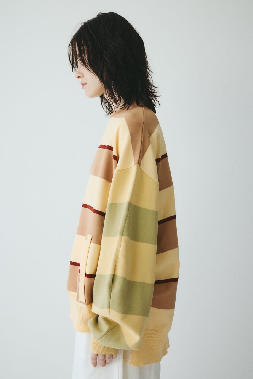 ［予約］Border boy knit tops 柄BEG FREE