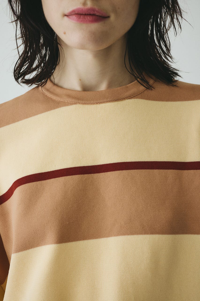 ［予約］Border boy knit tops 柄BEG FREE