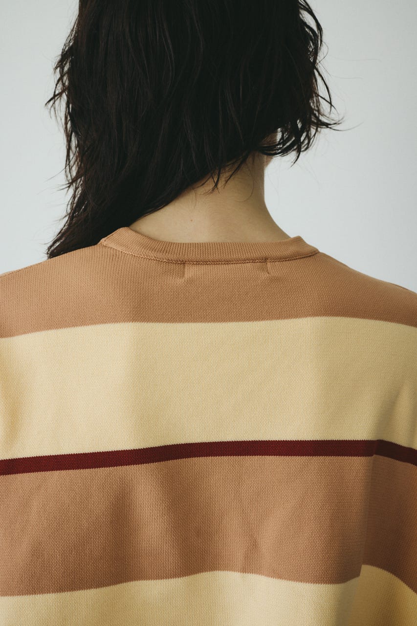 ［予約］Border boy knit tops 柄BEG FREE