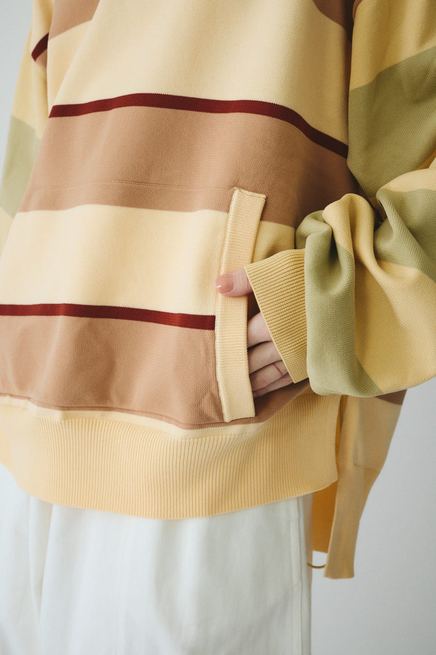 ［予約］Border boy knit tops 柄BEG FREE