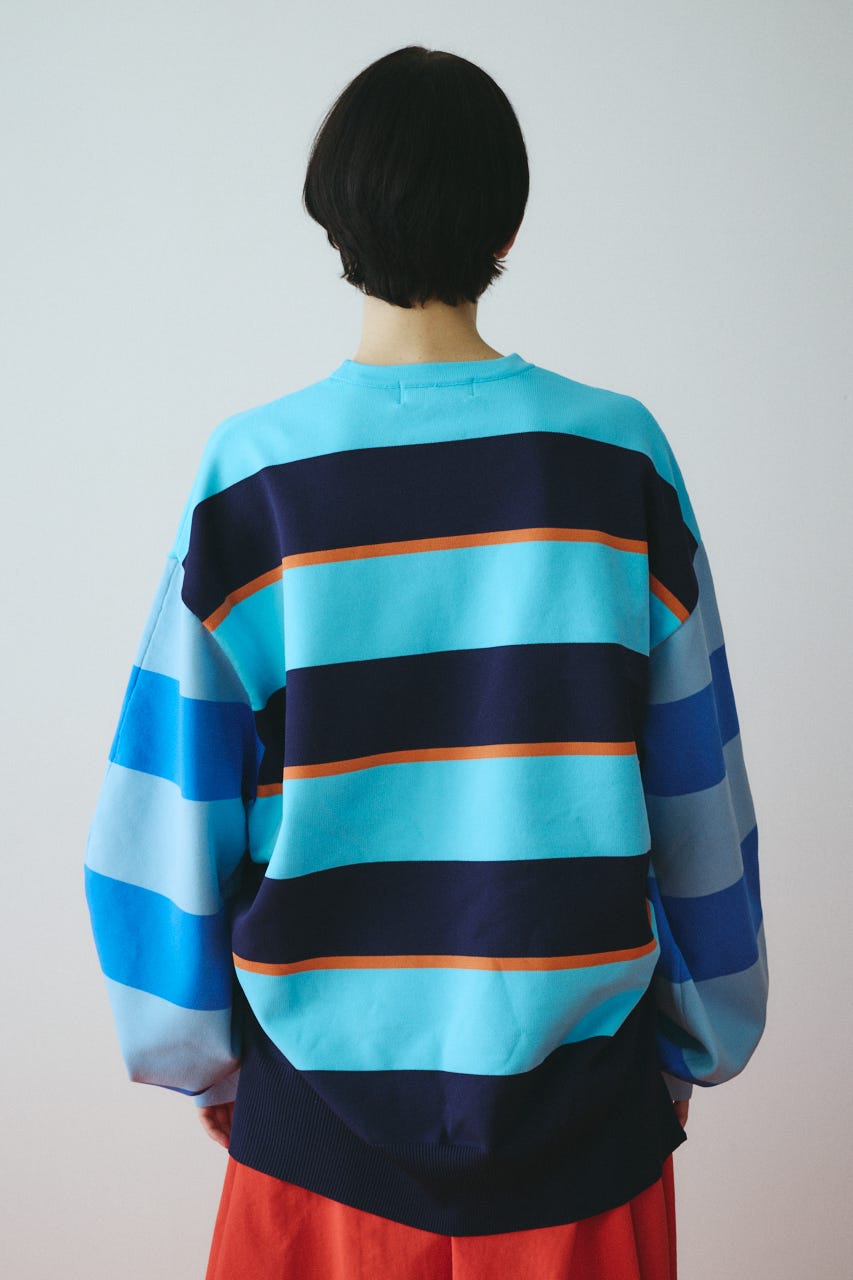 ［予約］Border boy knit tops 柄BLU FREE