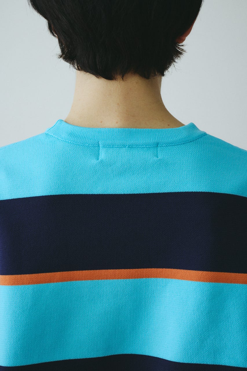 ［予約］Border boy knit tops 柄BLU FREE