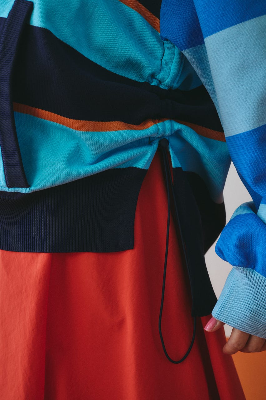 ［予約］Border boy knit tops 柄BLU FREE