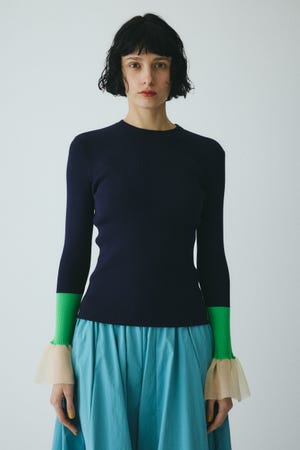 ［予約］Flare sleeve knit tops
