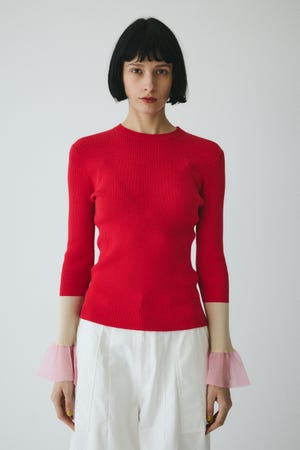 ［予約］Flare sleeve knit tops