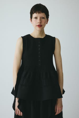 ［予約］Peplum knit tops
