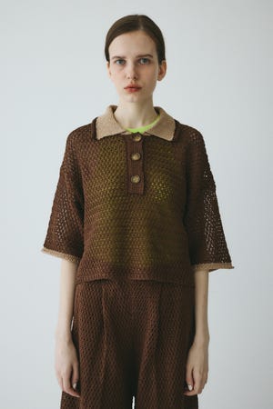 【ポイントアップ 4％対象商品】［予約］Mesh knit pull over