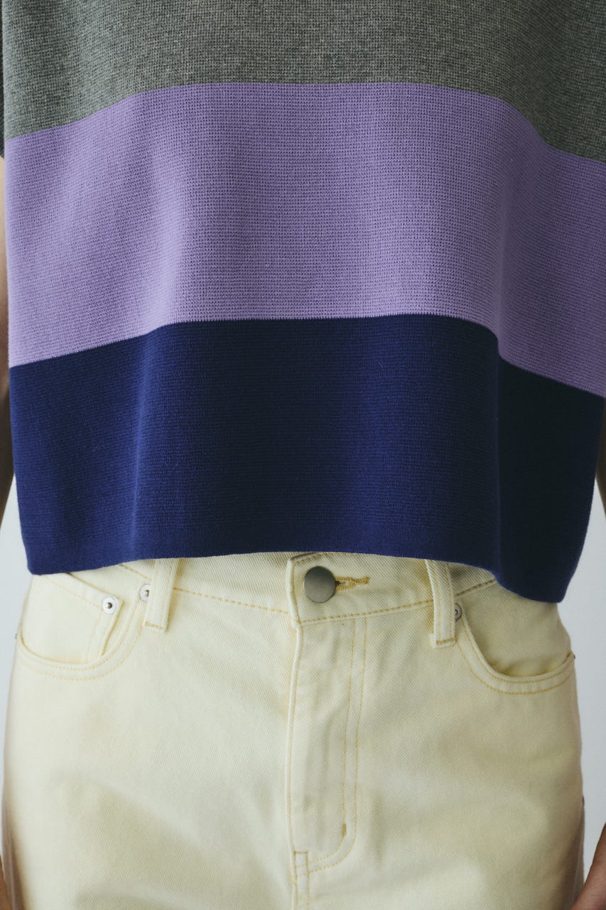 ［予約］Border box tops 柄ORG FREE