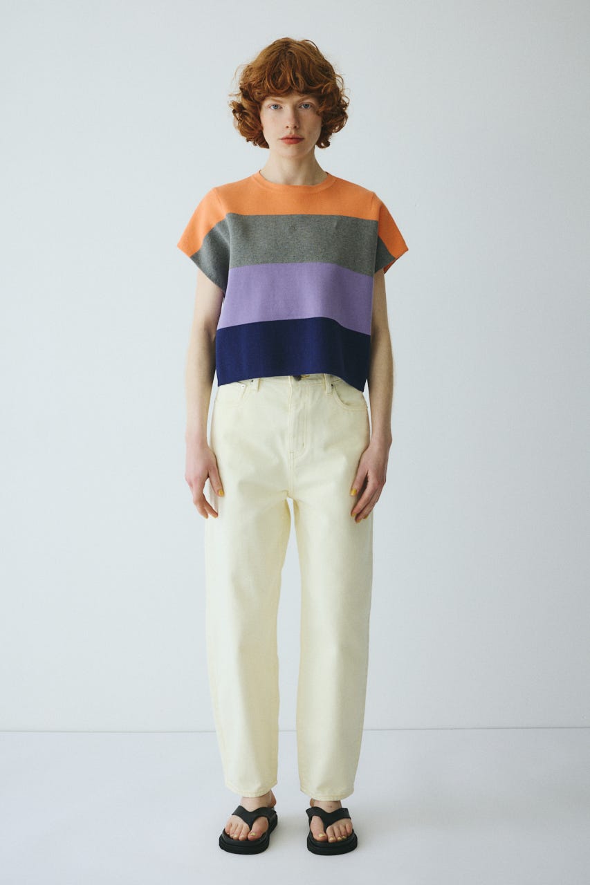 ［予約］Border box tops 柄ORG FREE