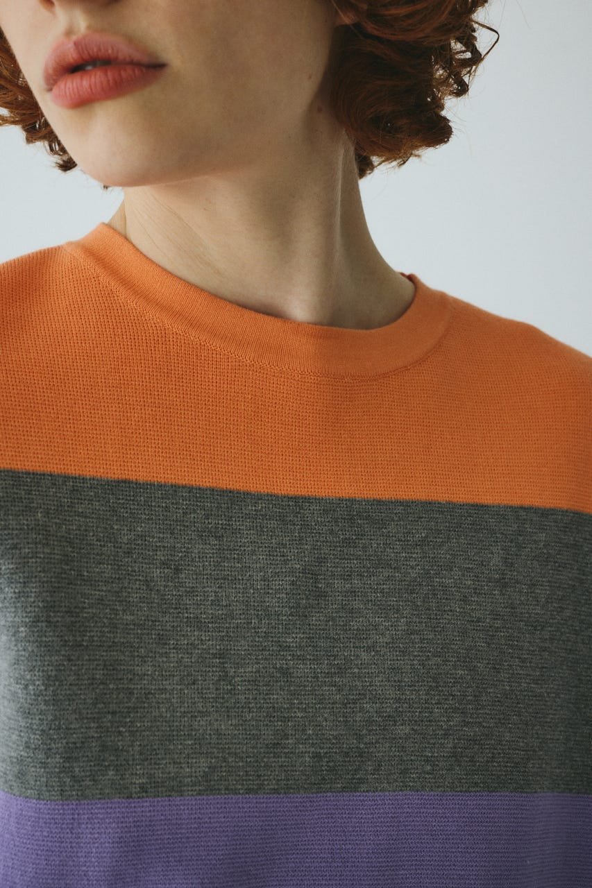 ［予約］Border box tops 柄ORG FREE