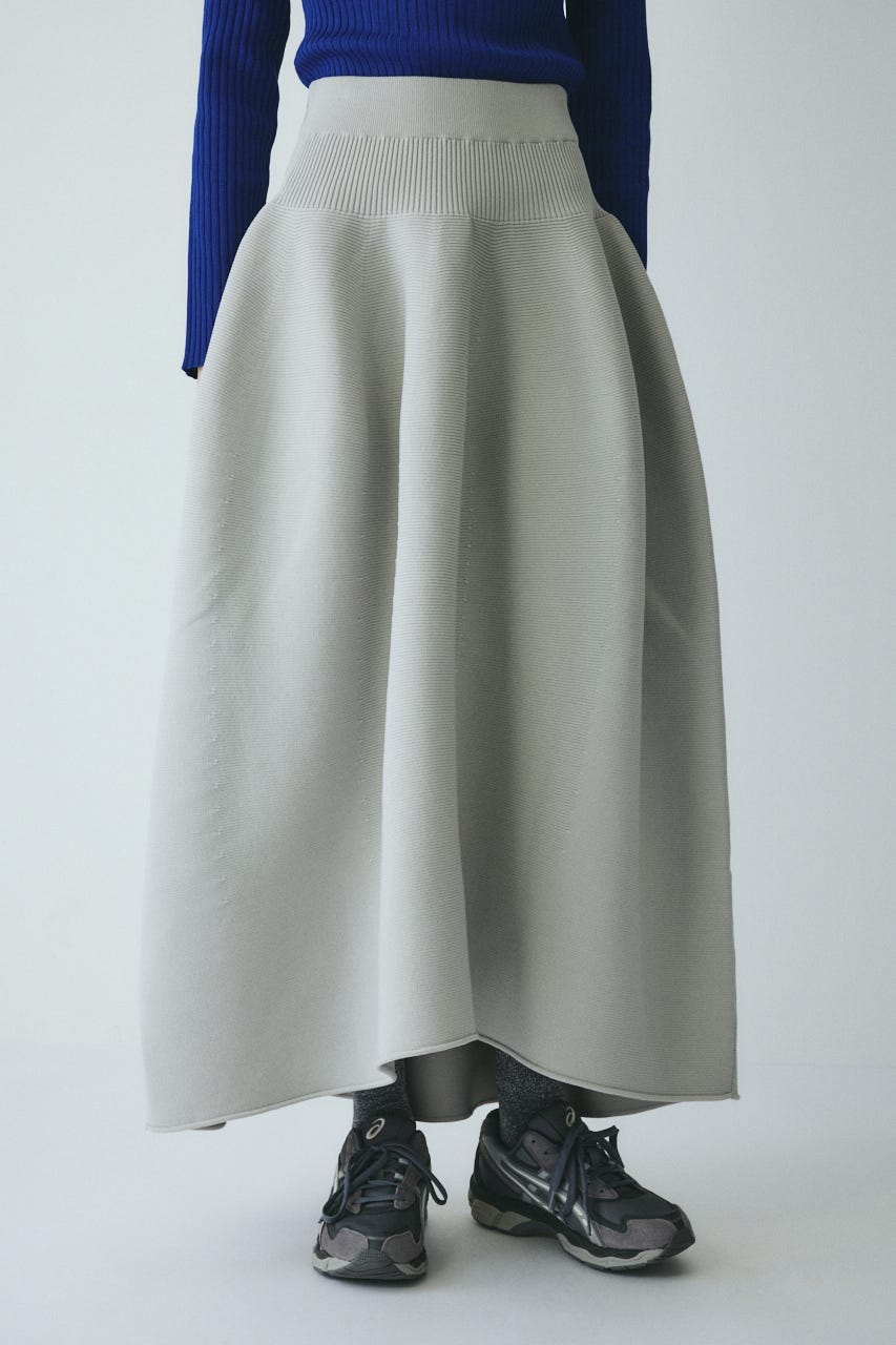 ［予約］Jersey volume knit skirt L/GRY FREE