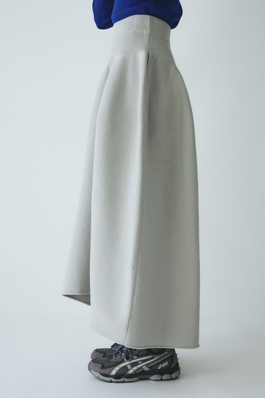 ［予約］Jersey volume knit skirt L/GRY FREE