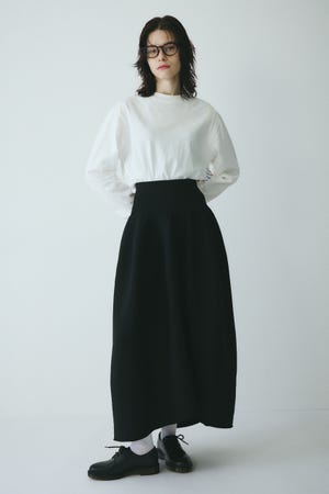 ［予約］Jersey volume knit skirt