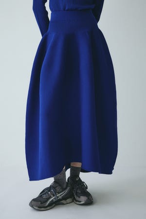 ［予約］Jersey volume knit skirt