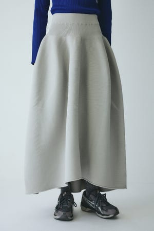 ［予約］Jersey volume knit skirt