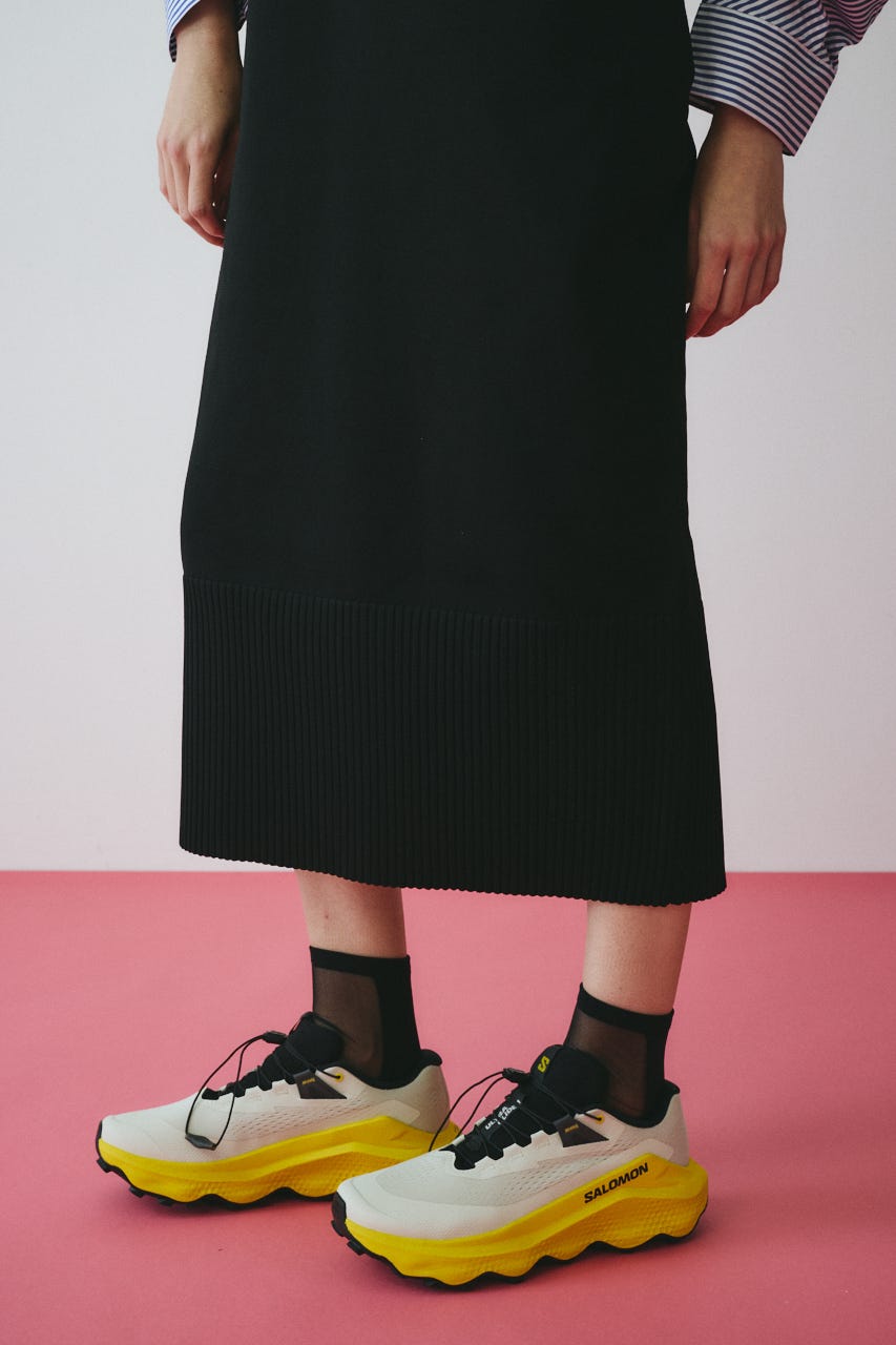 ［予約］Volume sleeve knit dress BLK FREE