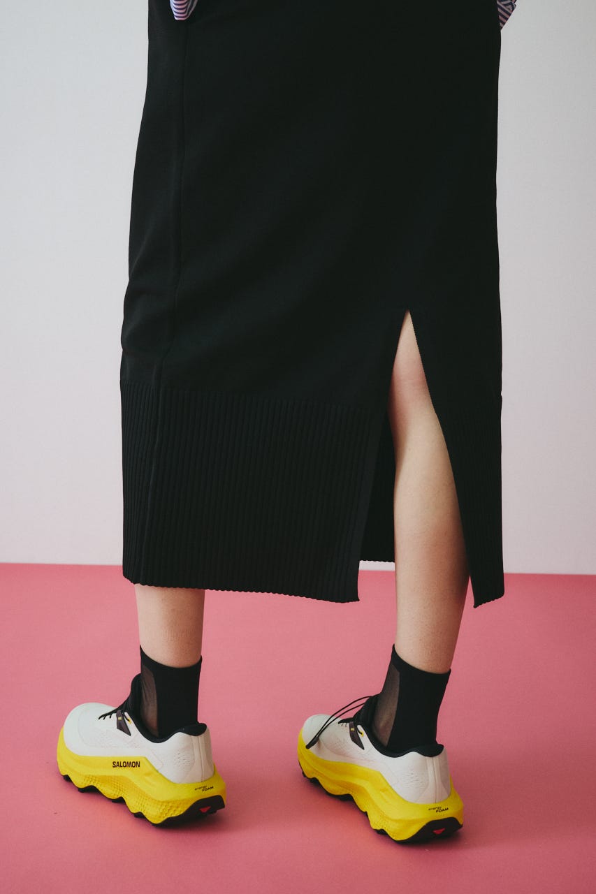 ［予約］Volume sleeve knit dress BLK FREE