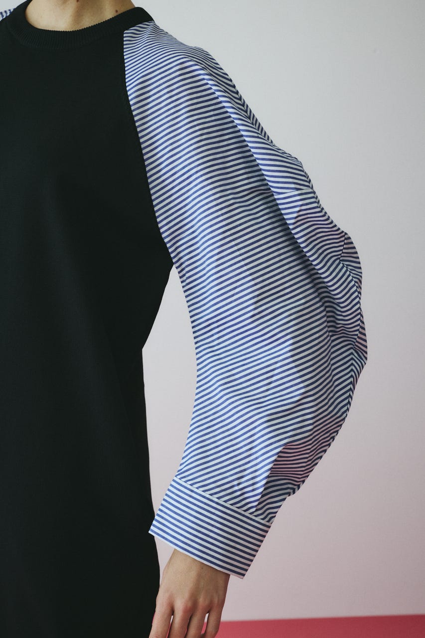 ［予約］Volume sleeve knit dress BLK FREE