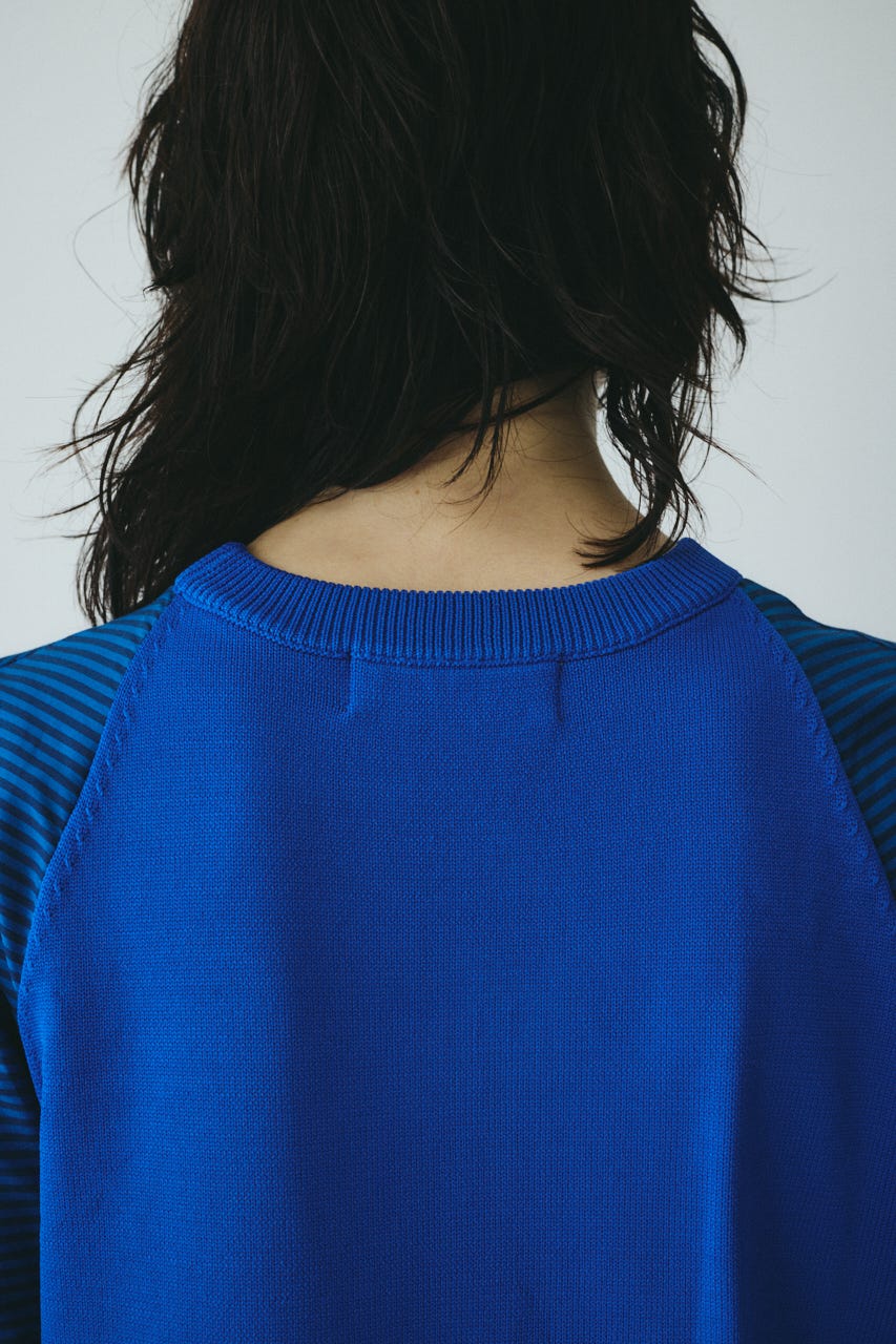 ［予約］Volume sleeve knit dress BLU FREE