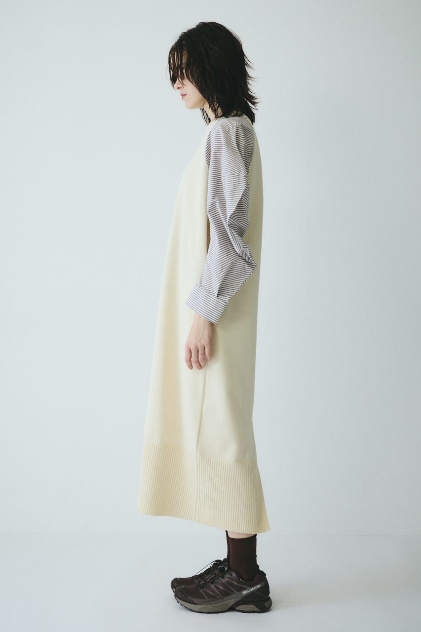 ［予約］Volume sleeve knit dress O/WHT FREE