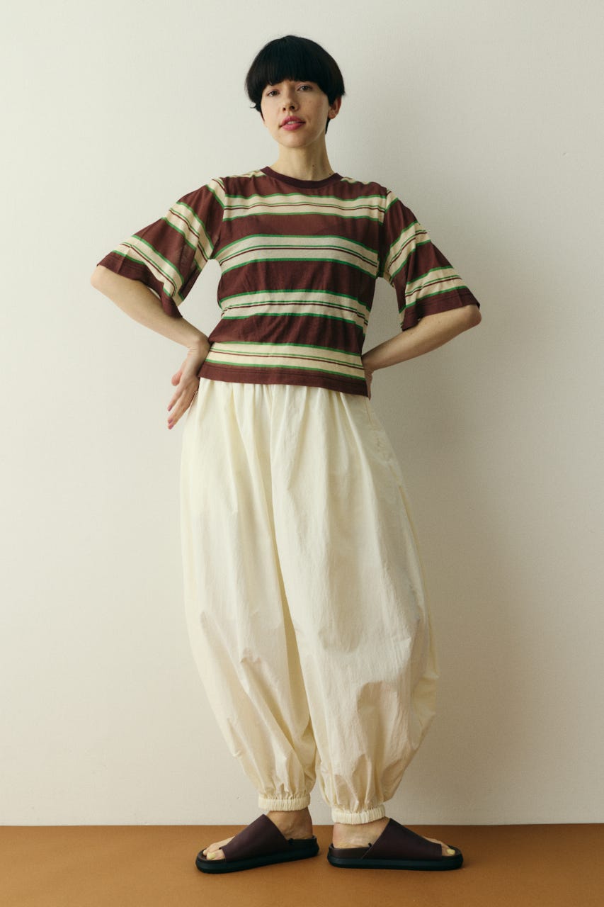 ［予約］Border half tops 柄BRN FREE