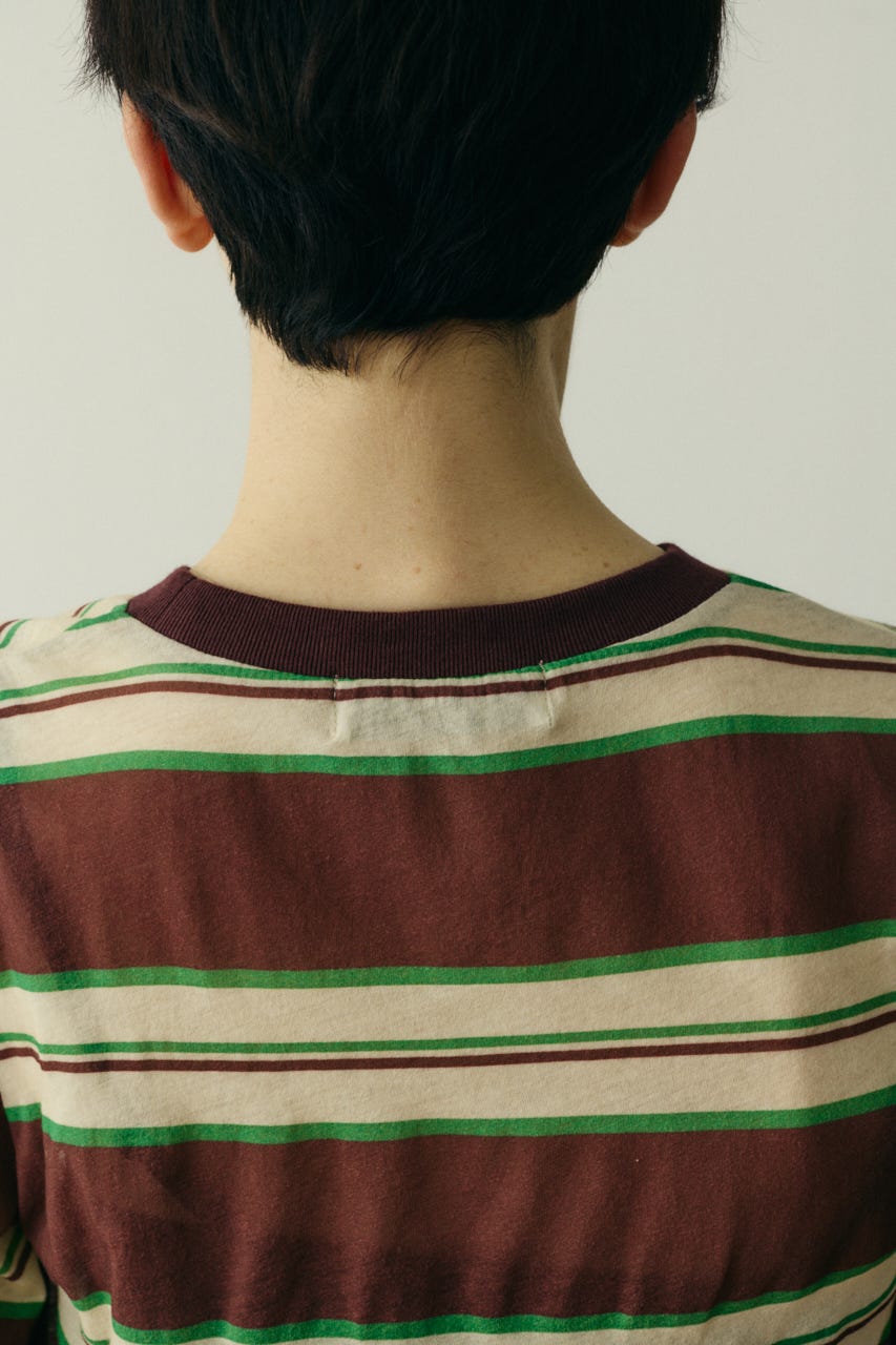 ［予約］Border half tops 柄BRN FREE