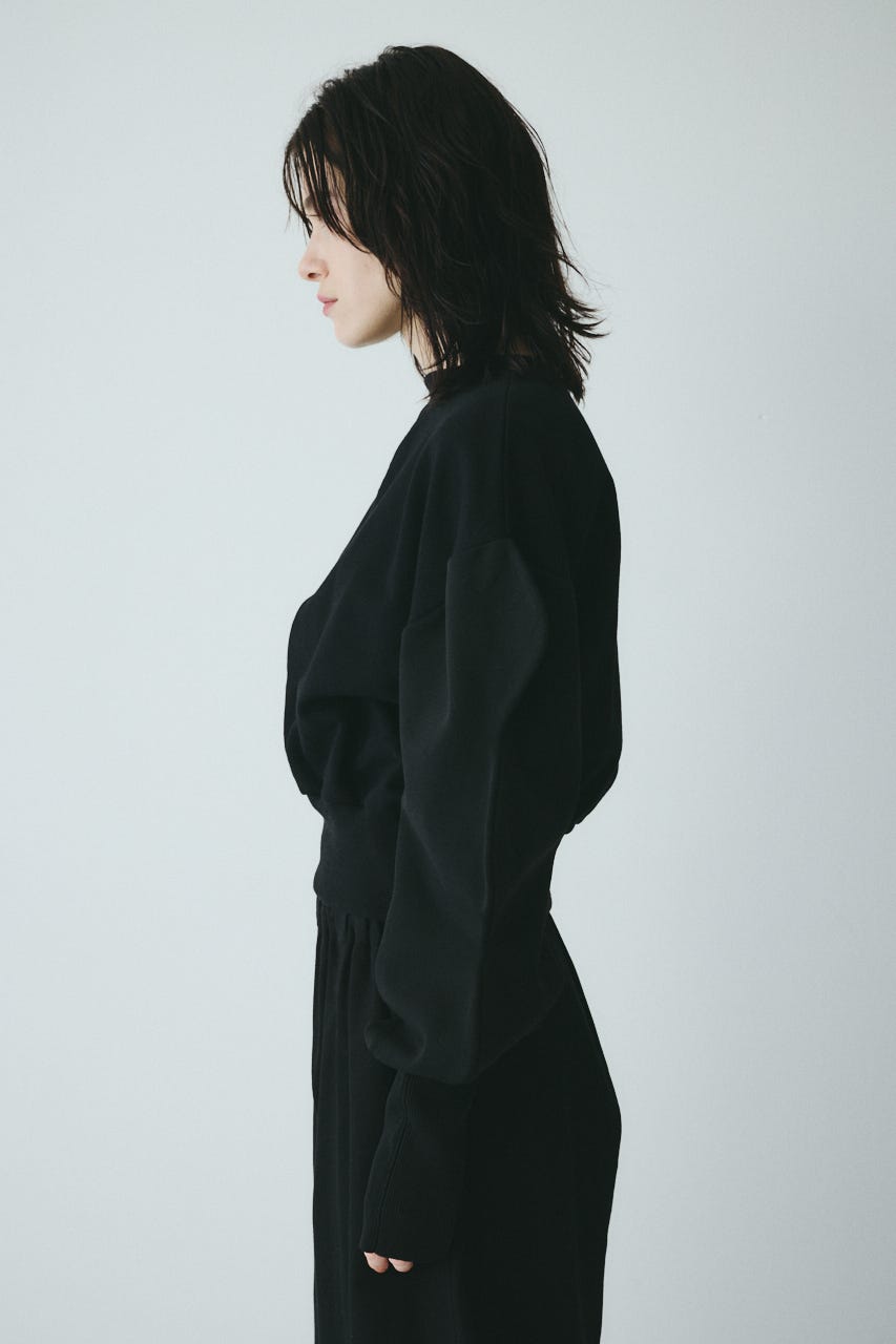 ［予約］Mountain sleeve tops BLK FREE