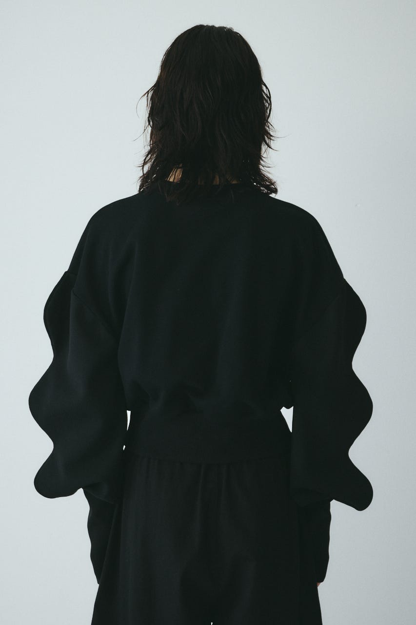 ［予約］Mountain sleeve tops BLK FREE