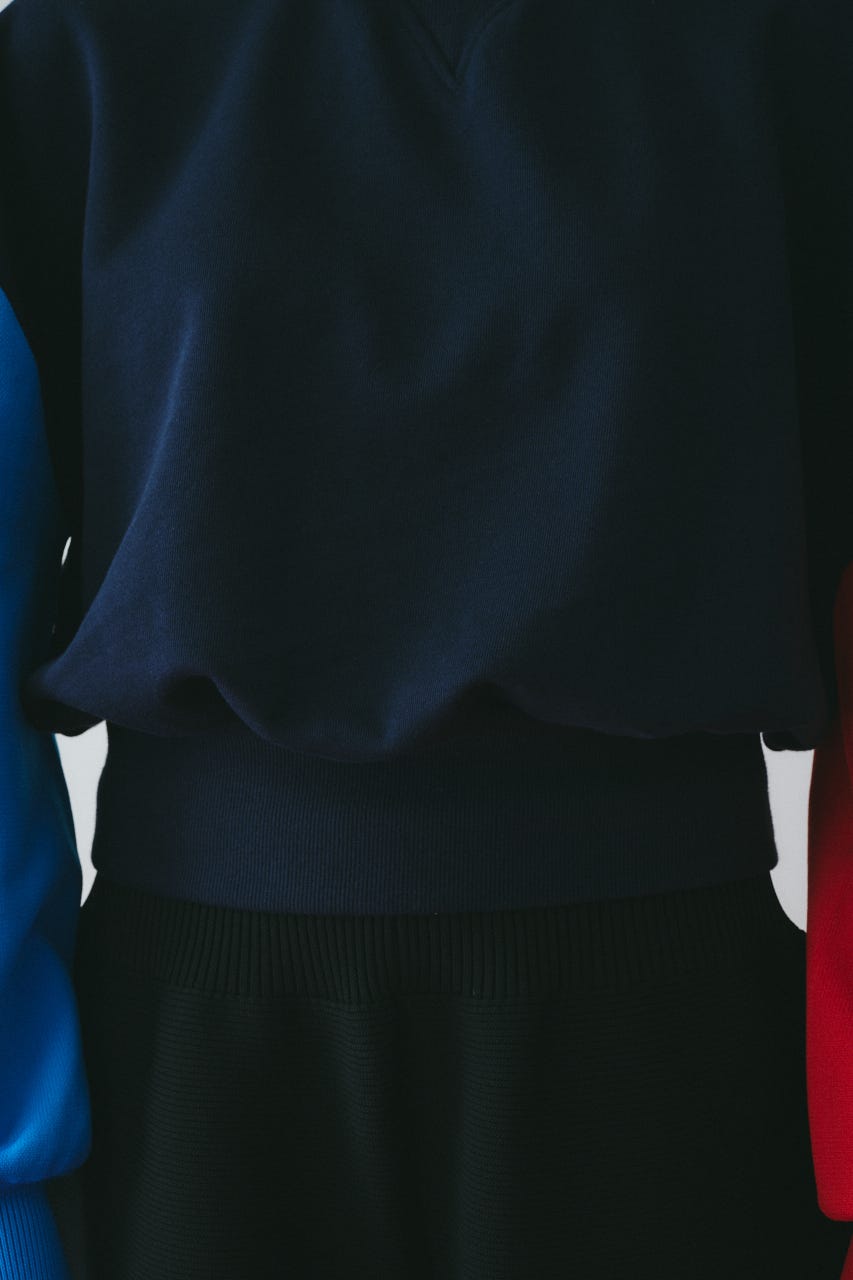 ［予約］Mountain sleeve tops 柄NVY FREE