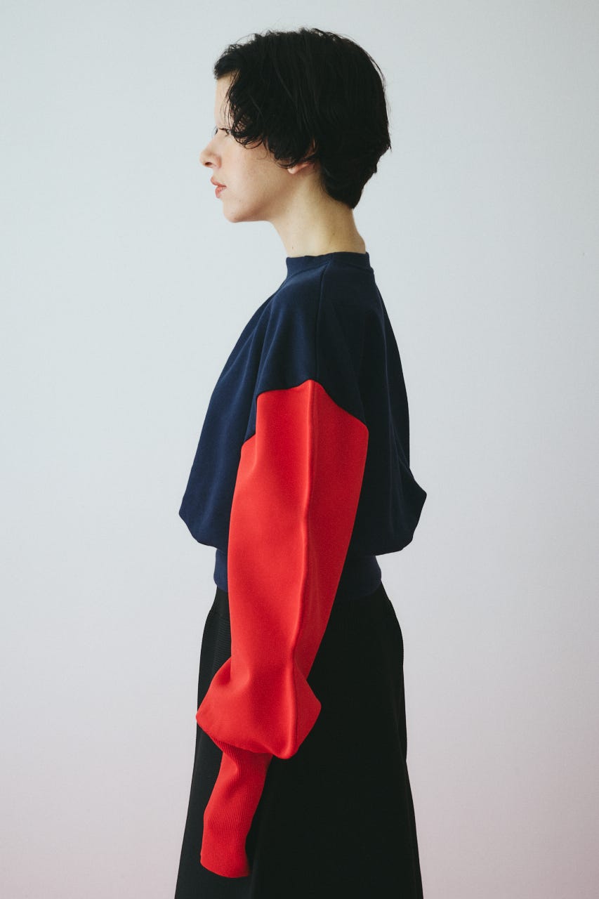 ［予約］Mountain sleeve tops 柄NVY FREE