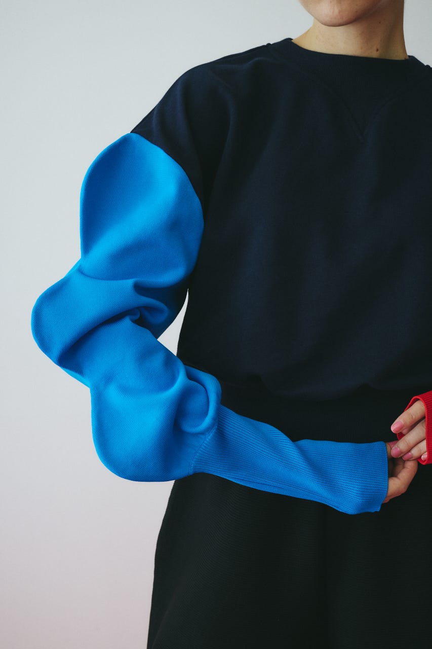 ［予約］Mountain sleeve tops 柄NVY FREE