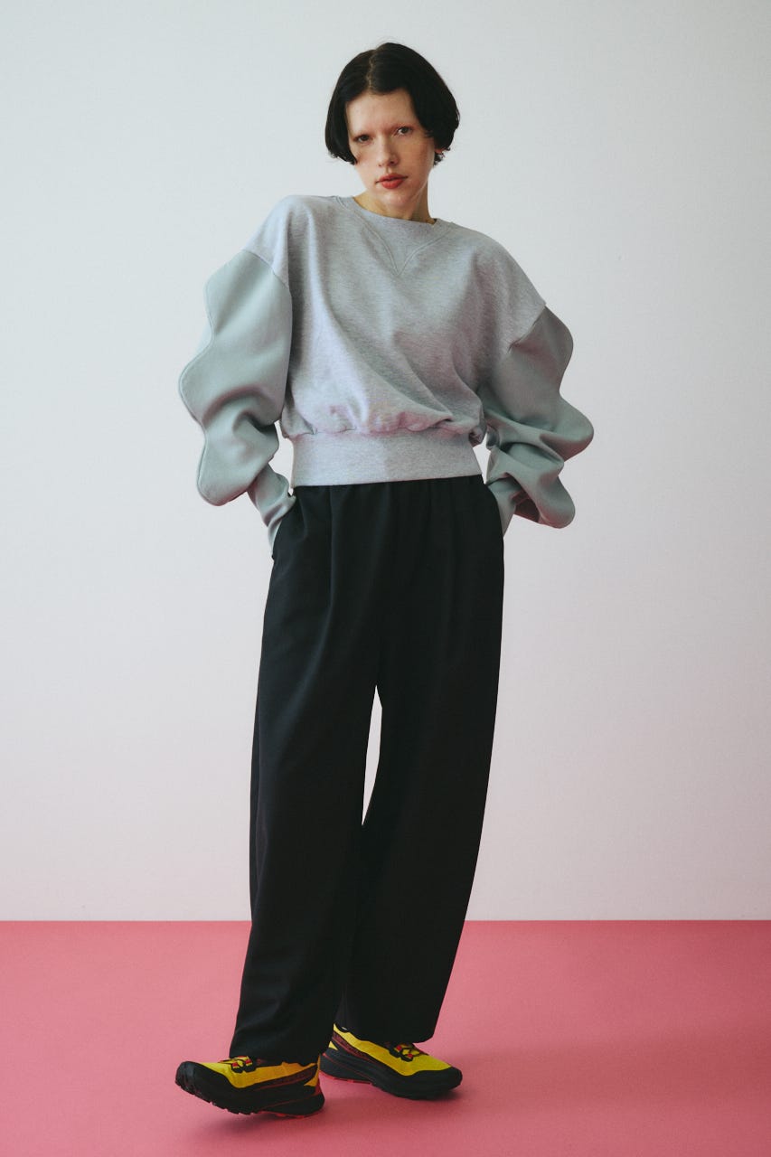 ［予約］Mountain sleeve tops GRY FREE