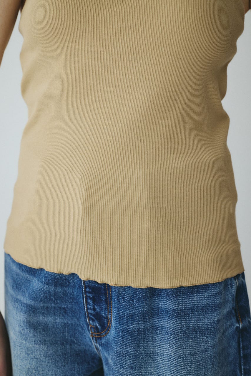 Bi color cord camisole BEG FREE