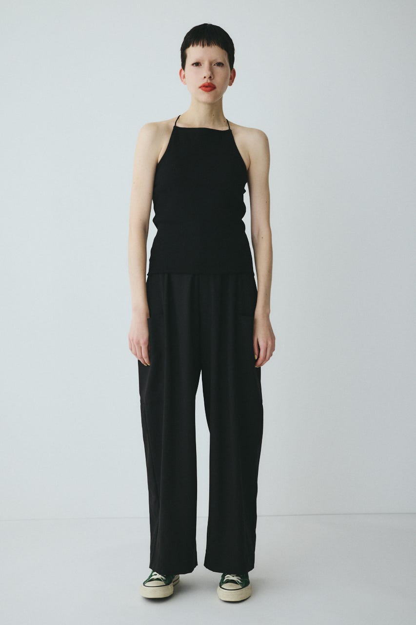 Bi color cord camisole BLK FREE