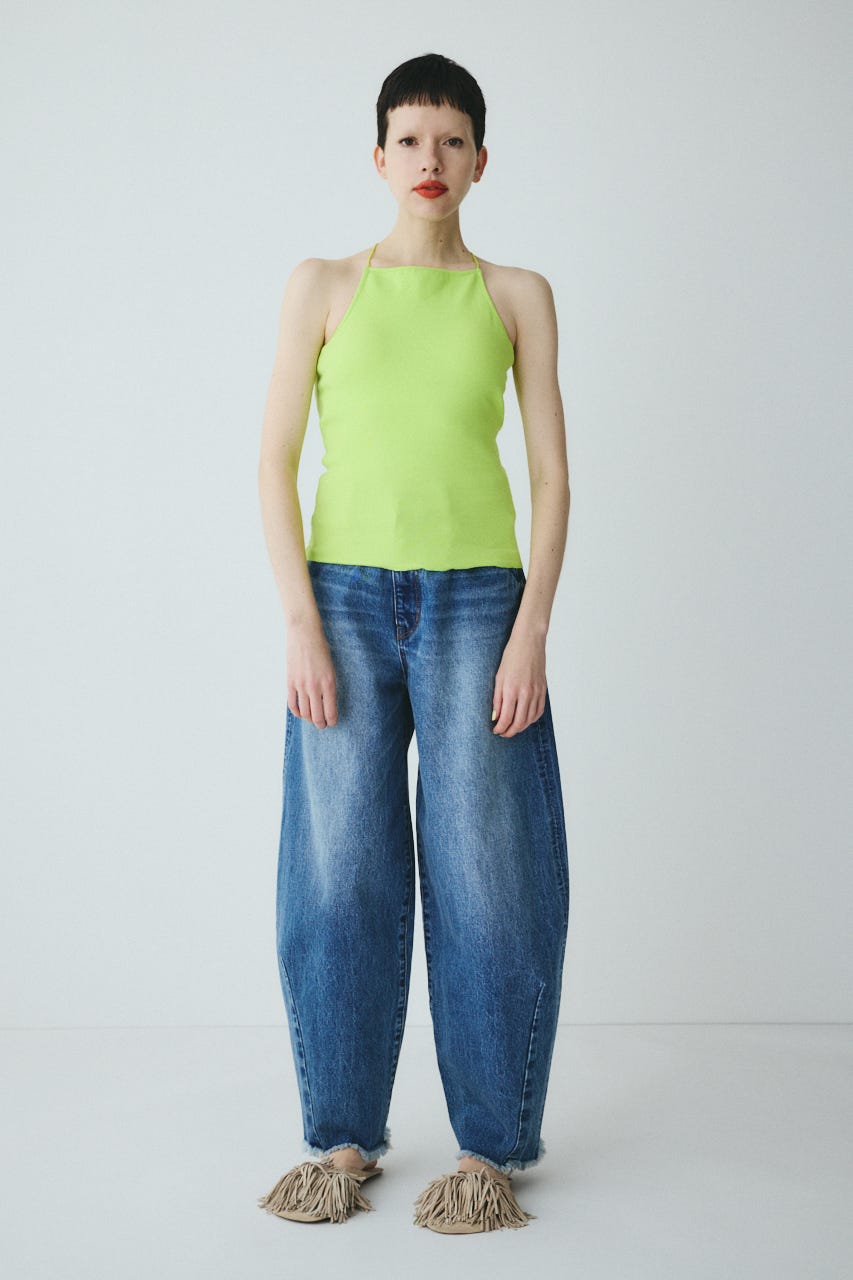 Bi color cord camisole LIME FREE